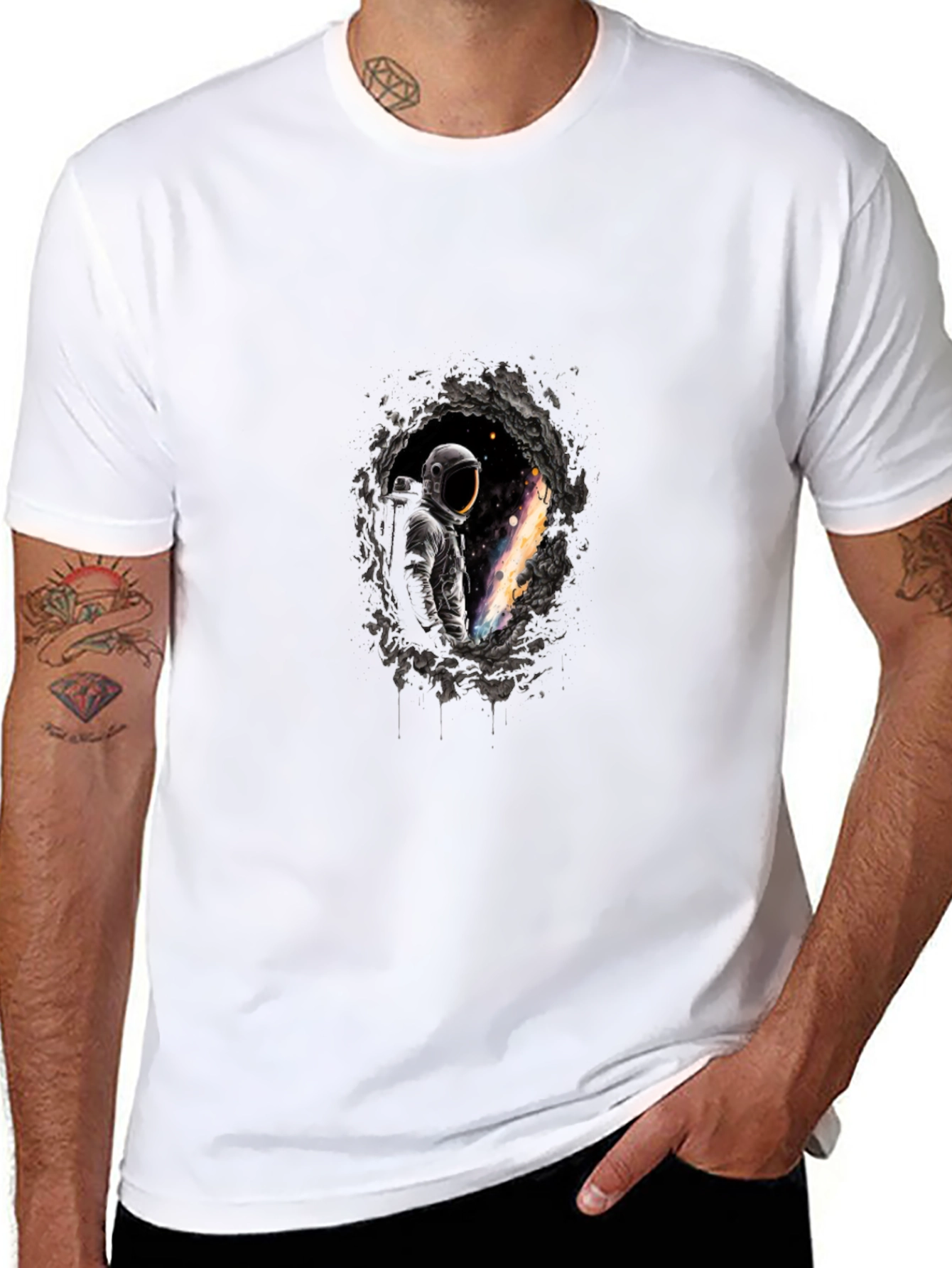 Astronaut Space Portal Graphic Tee