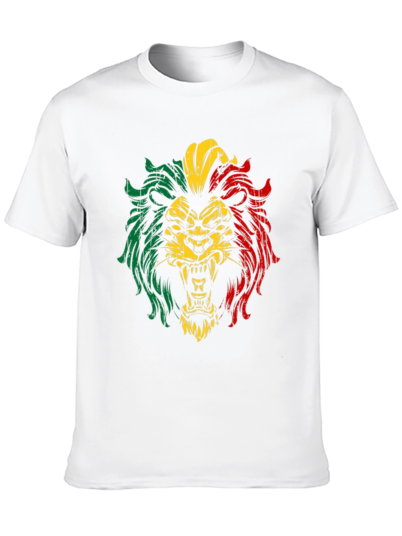 Rasta Lion Graphic T-Shirt - Black