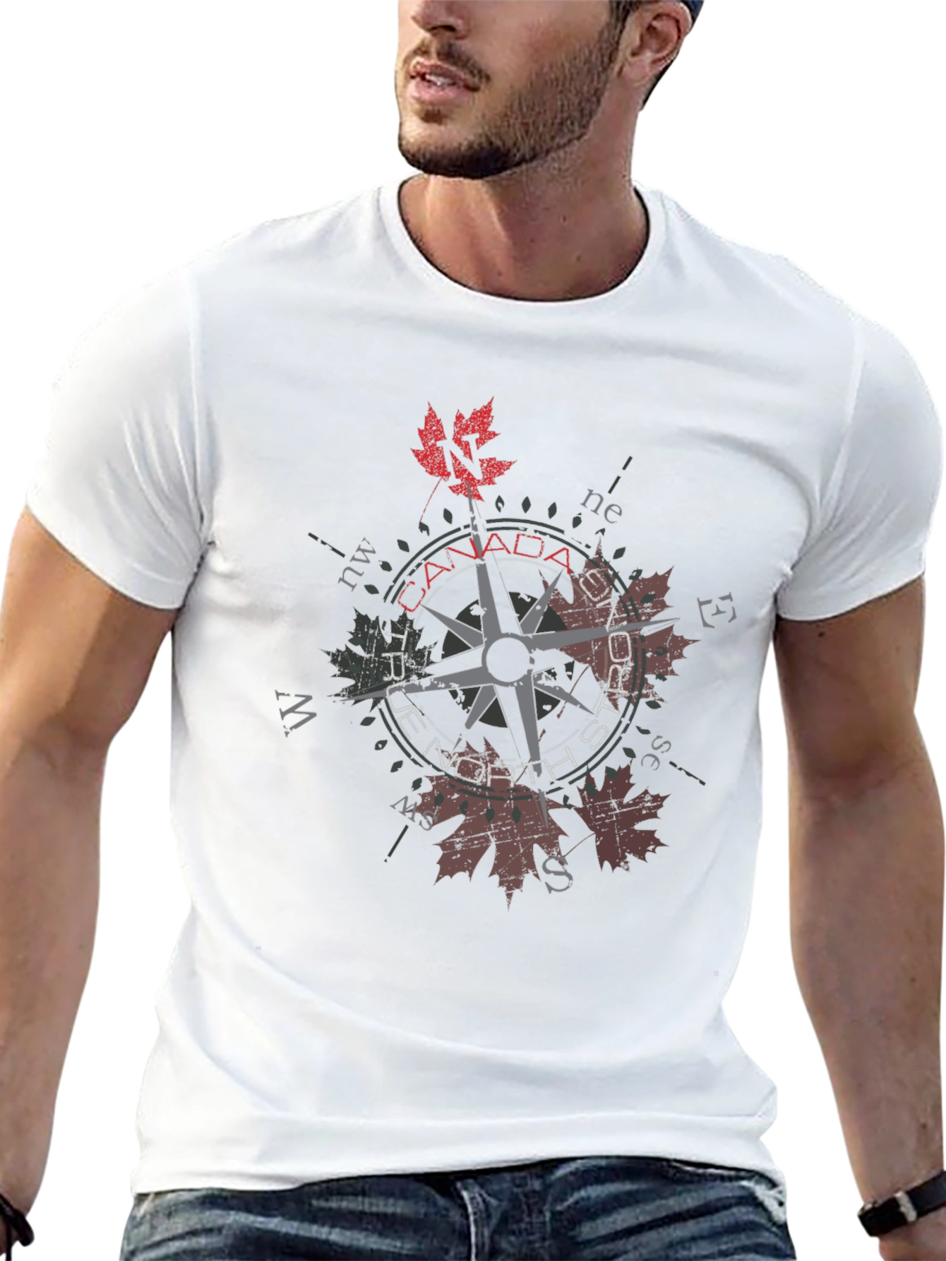 Canada True North Strong Compass Graphic T-Shirt