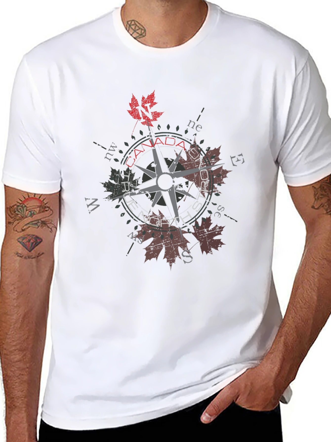 Canada True North Strong Compass Graphic T-Shirt