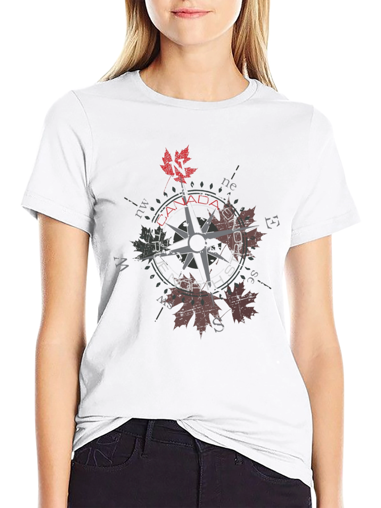 Canada True North Strong Compass Graphic T-Shirt