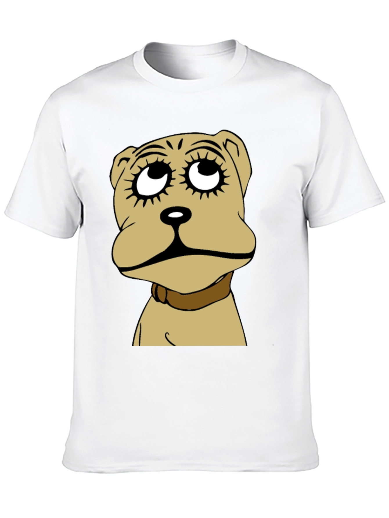 Dog Cartoon Graphic Black T-Shirt