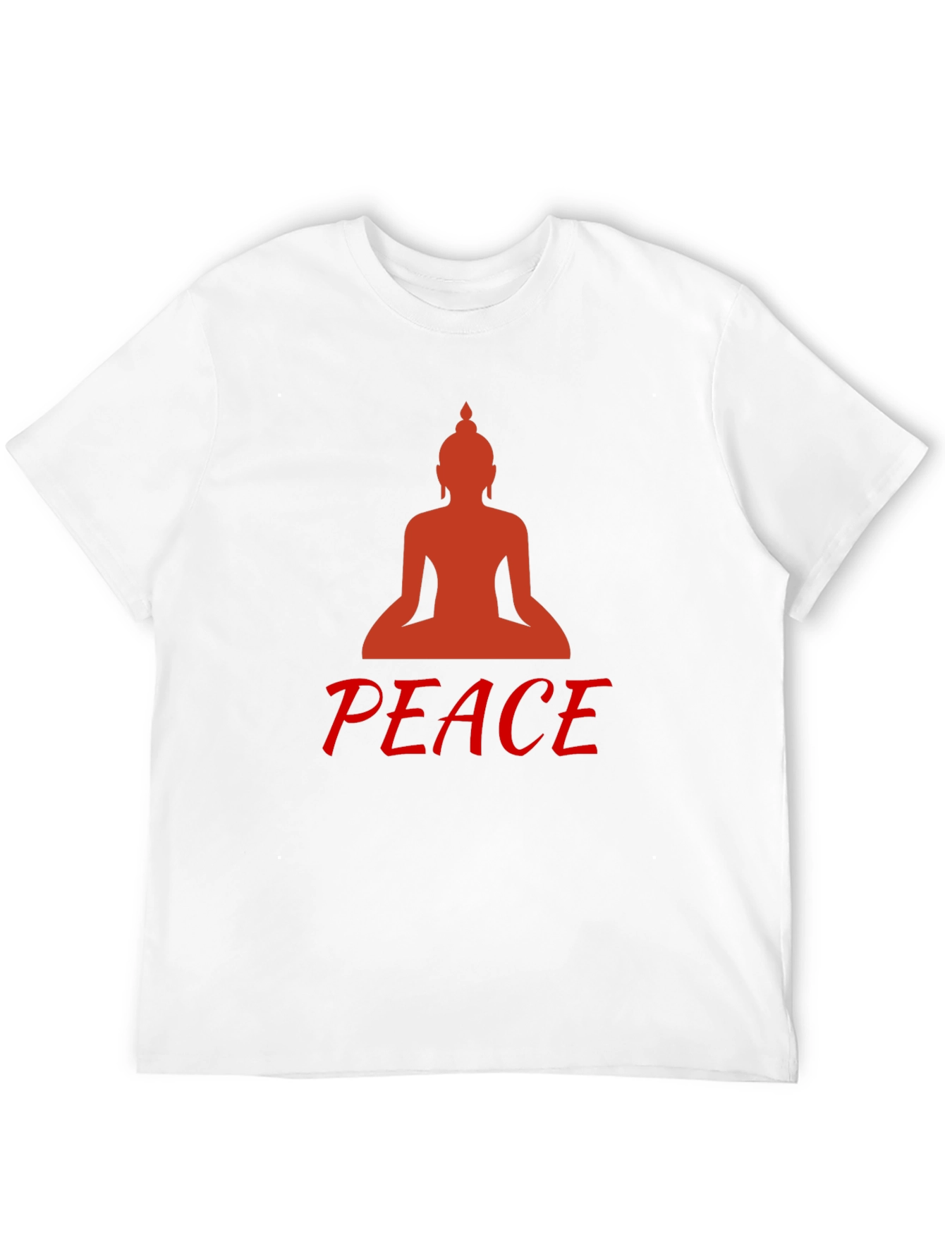 Buddha Peace Graphic Tee - Black Cotton Comfort