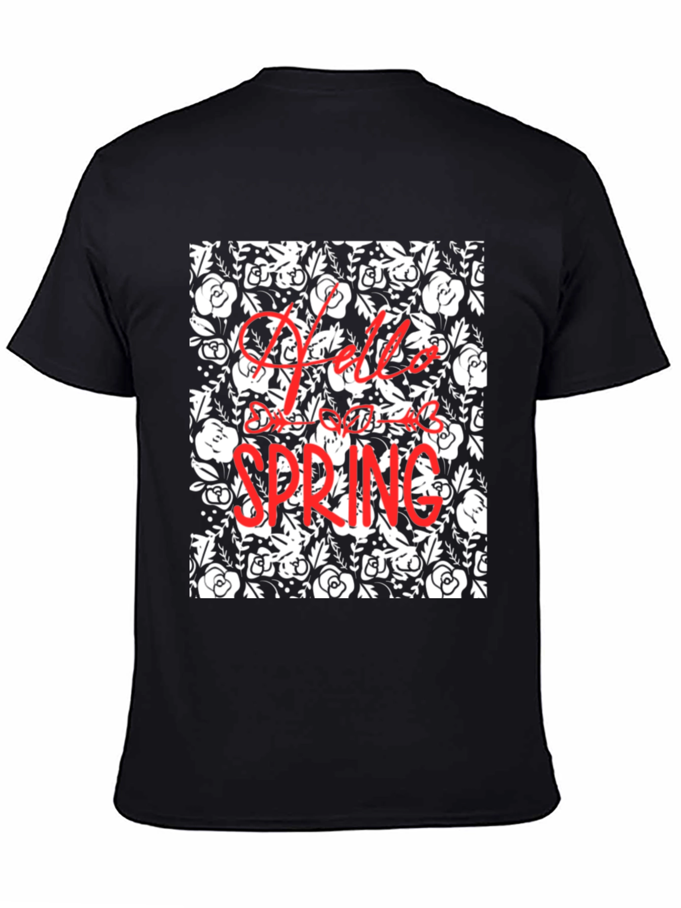 Hello Spring Floral Print T-Shirt