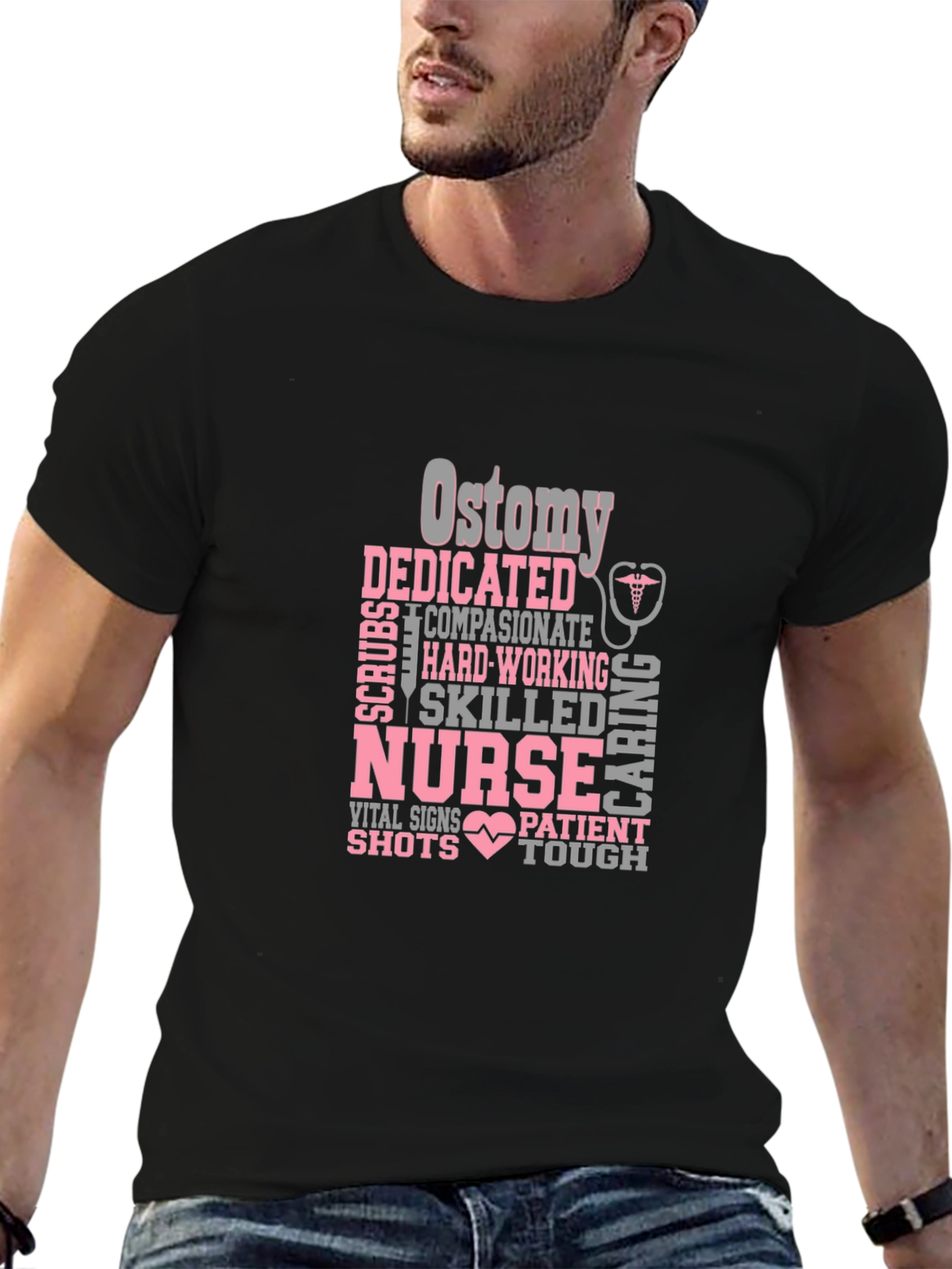 Nurse Appreciation Graphic Tee - Ostomy Dedicated Caring