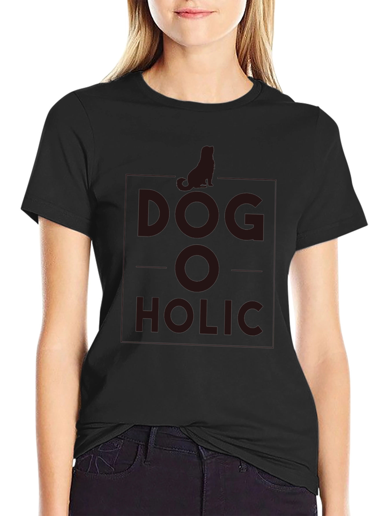 Dog-o-holic Graphic Tee - Black T-Shirt
