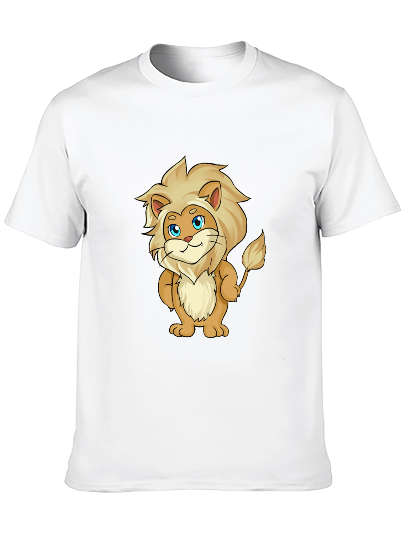 Cartoon Lion Graphic T-Shirt - Soft & Stylish