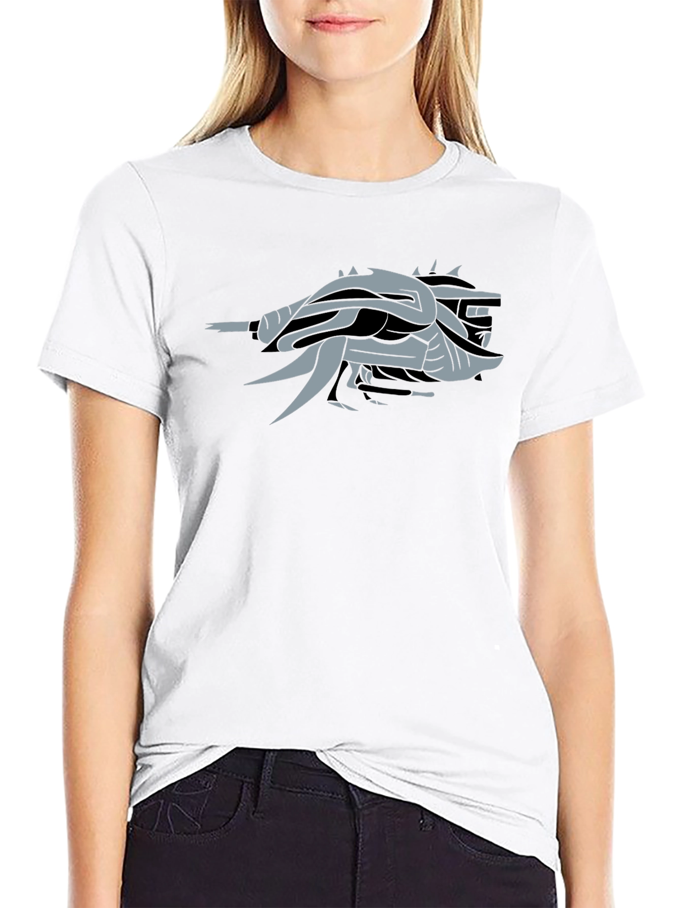 Abstract Dragon Black T-Shirt