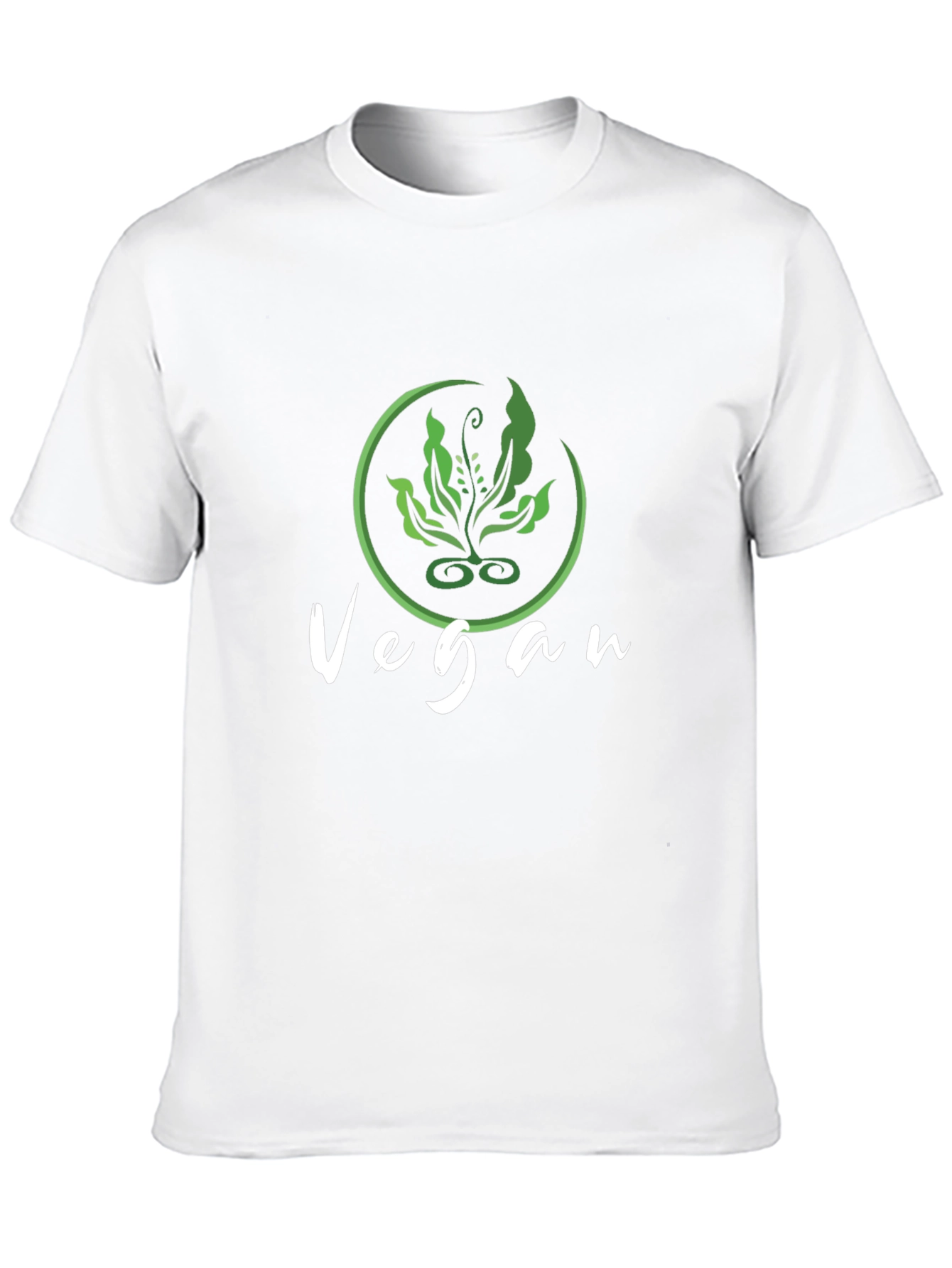 Vegan Plant Graphic Black T-Shirt