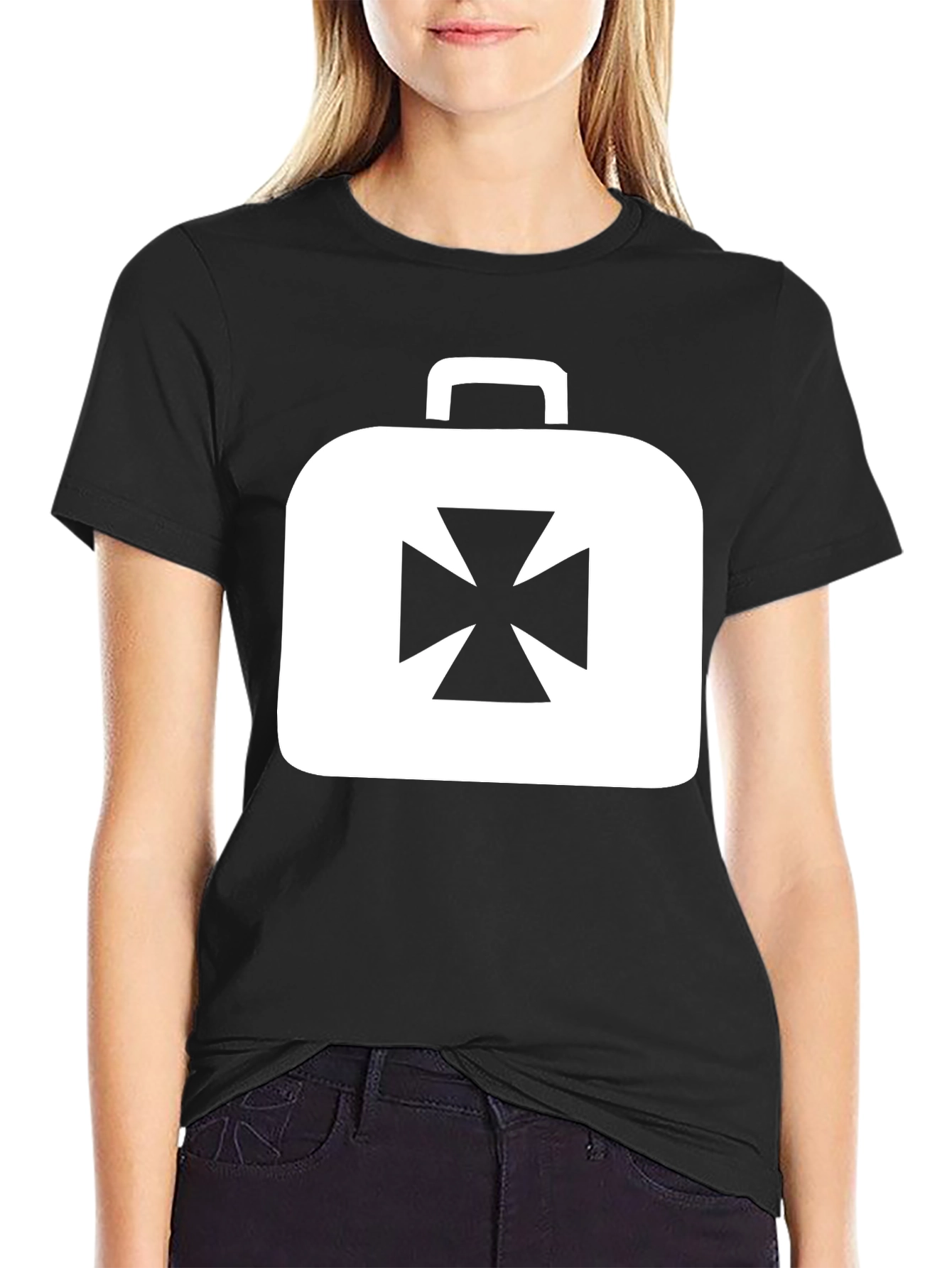 Iron Cross Briefcase Graphic Tee - Black