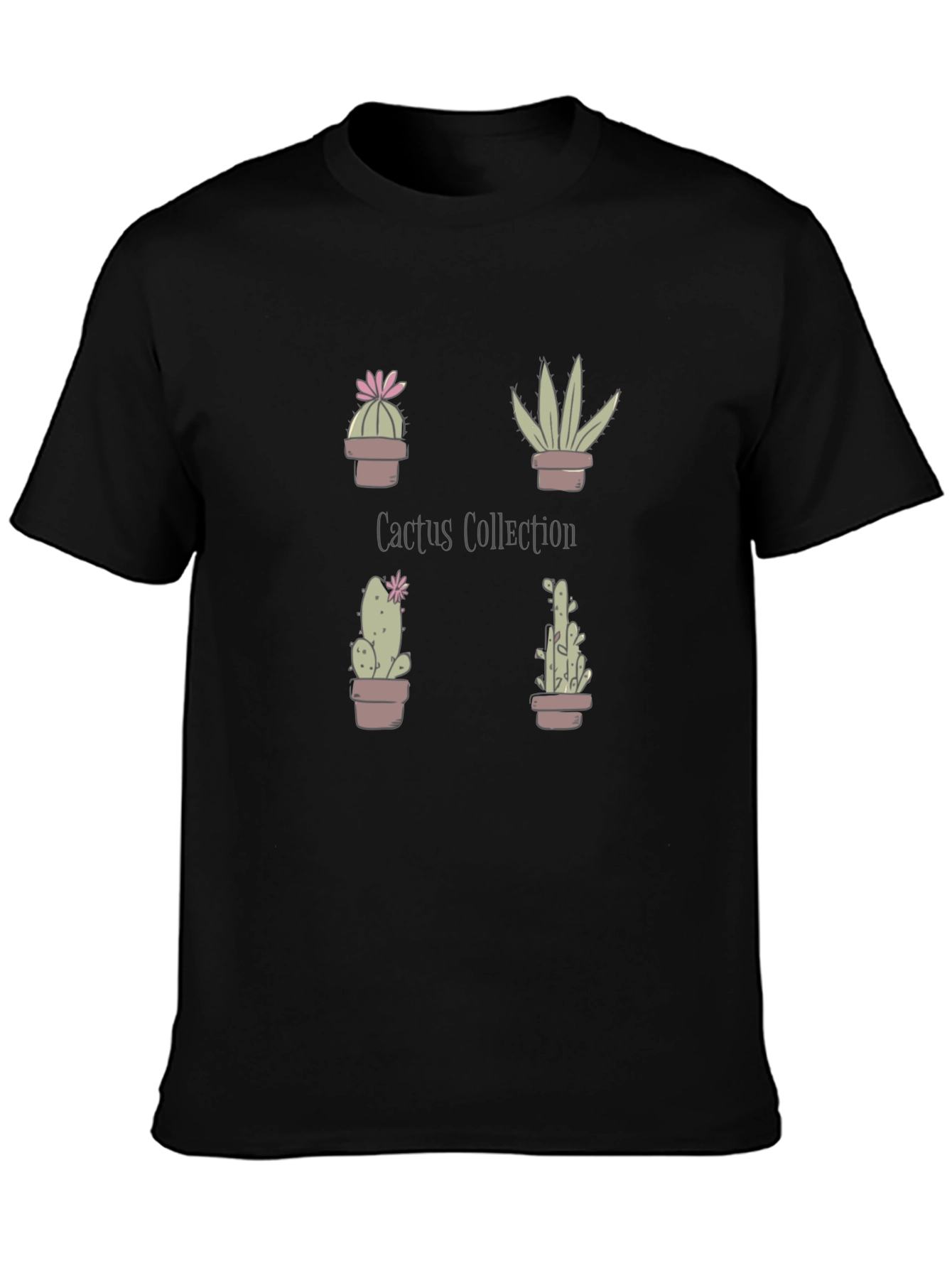 Cactus Collection Graphic Tee - Black