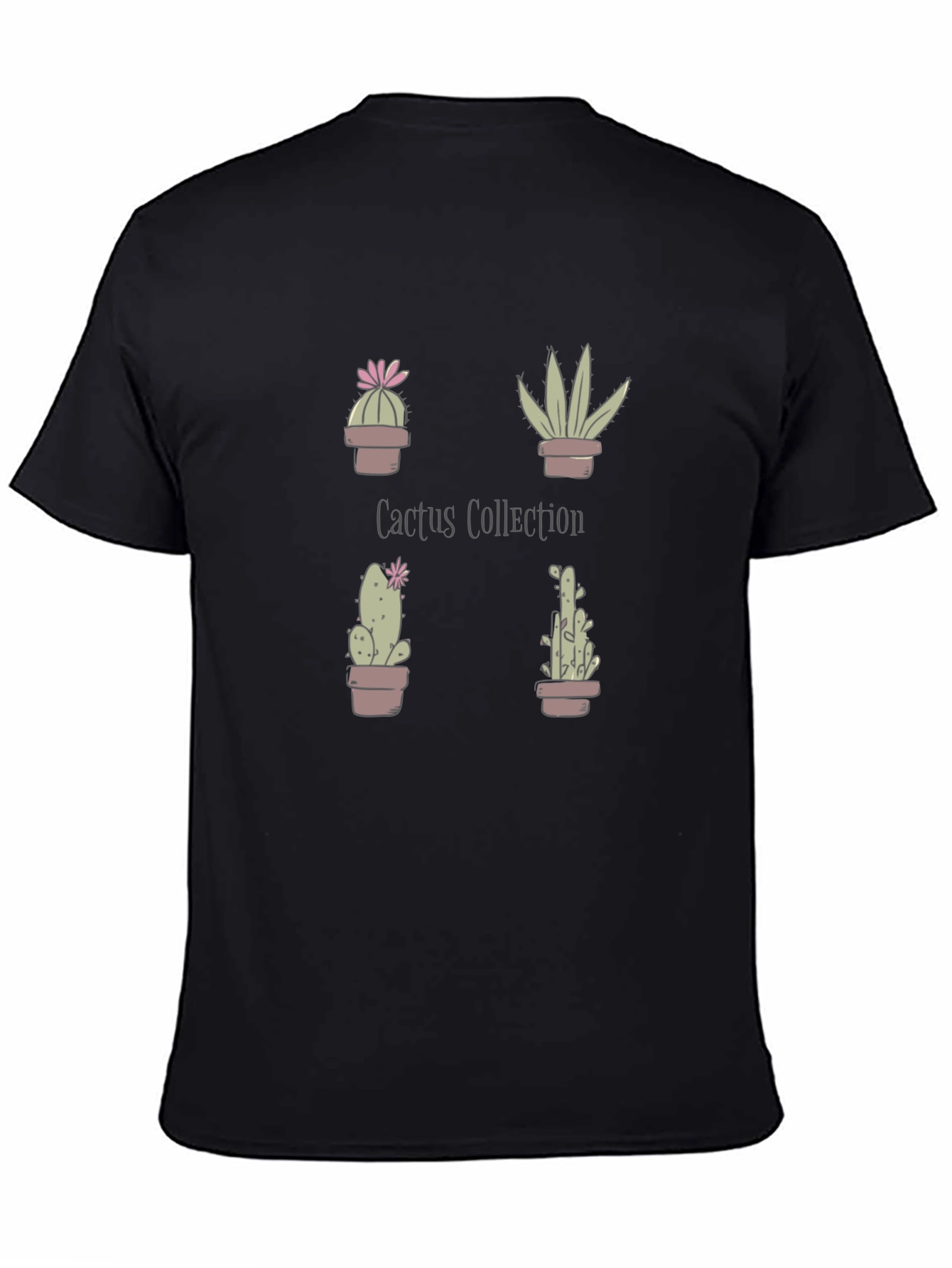 Cactus Collection Graphic Tee - Black