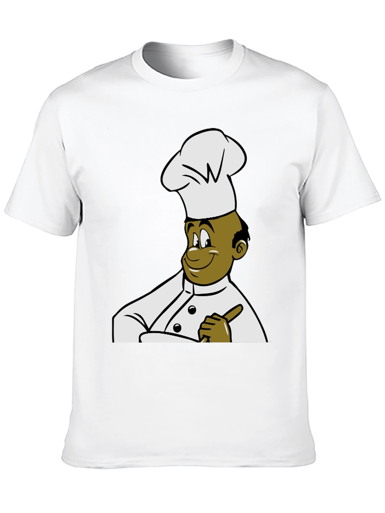 Chef Cartoon T-Shirt - Black Cotton Tee