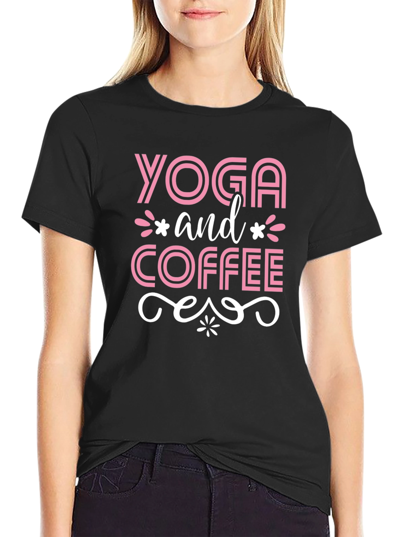 Yoga and Coffee Graphic Tee
