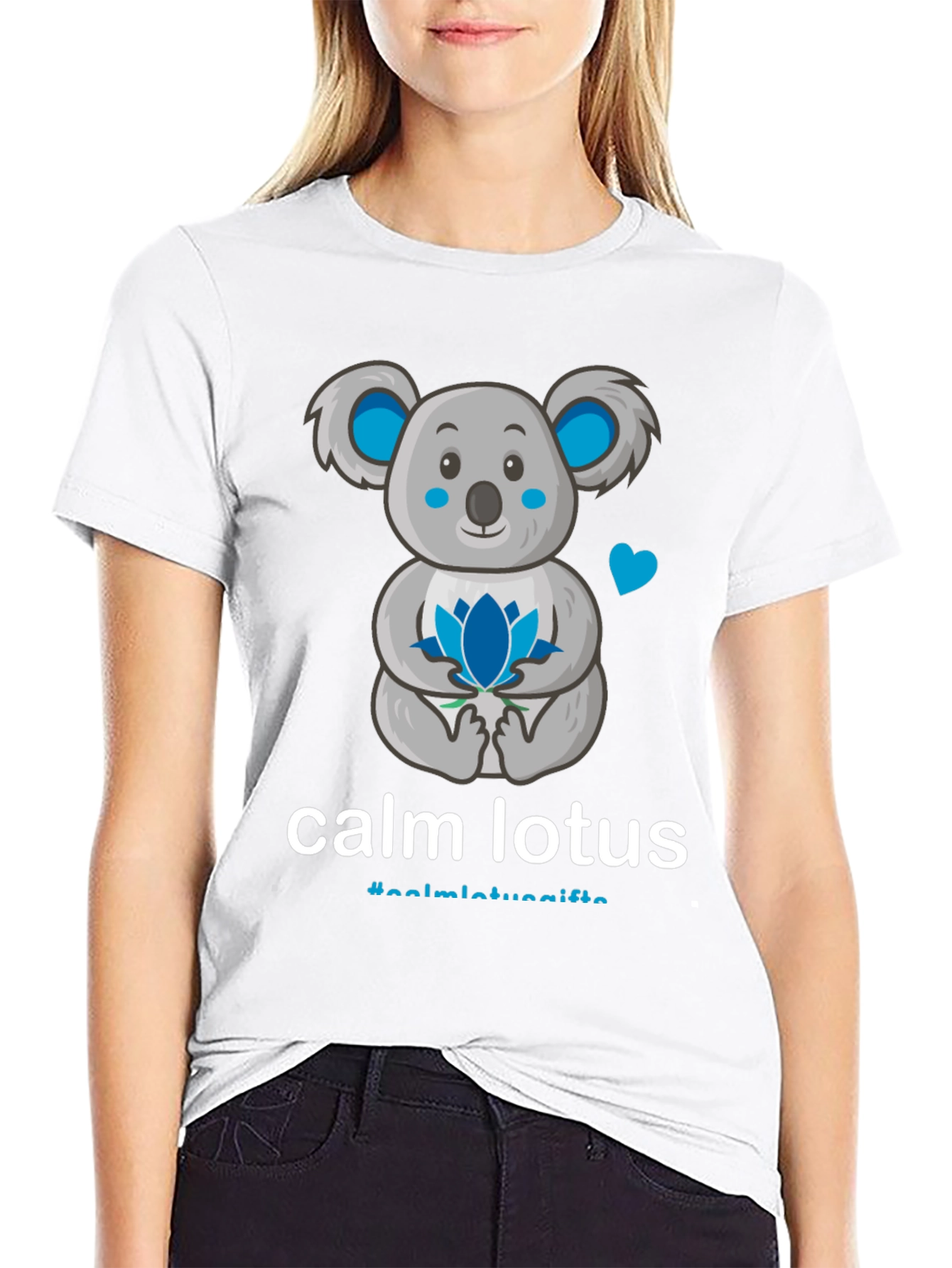 Calm Lotus Koala Graphic T-Shirt