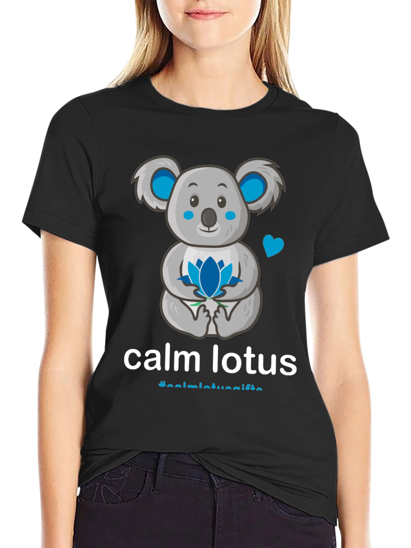 Calm Lotus Koala Graphic T-Shirt