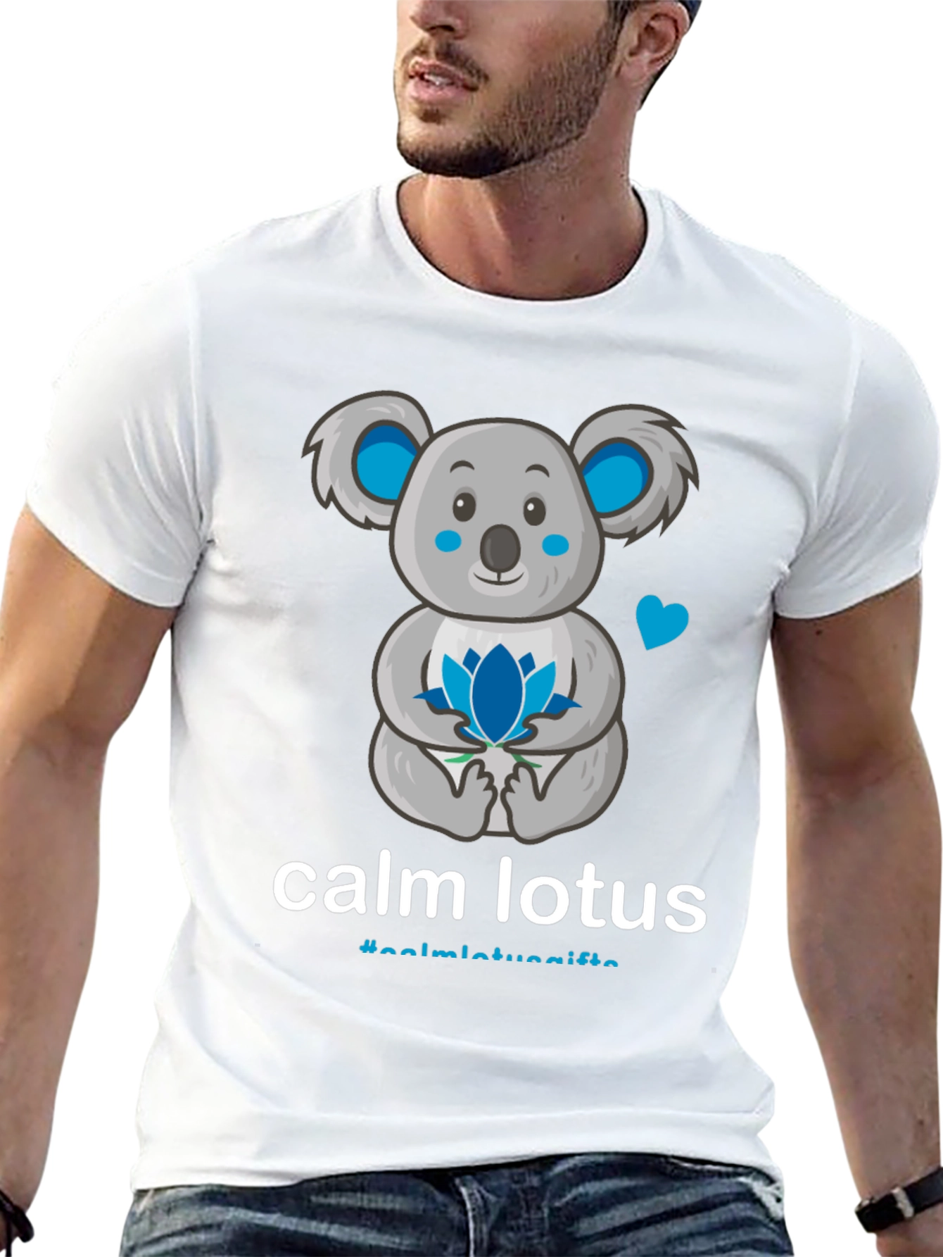 Calm Lotus Koala Graphic T-Shirt