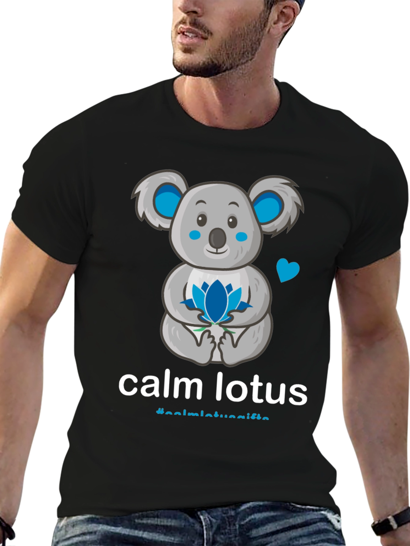 Calm Lotus Koala Graphic T-Shirt