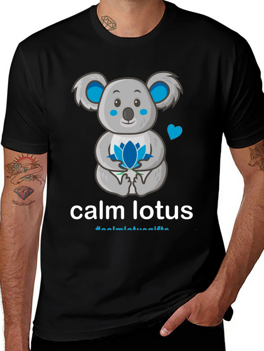 Calm Lotus Koala Graphic T-Shirt