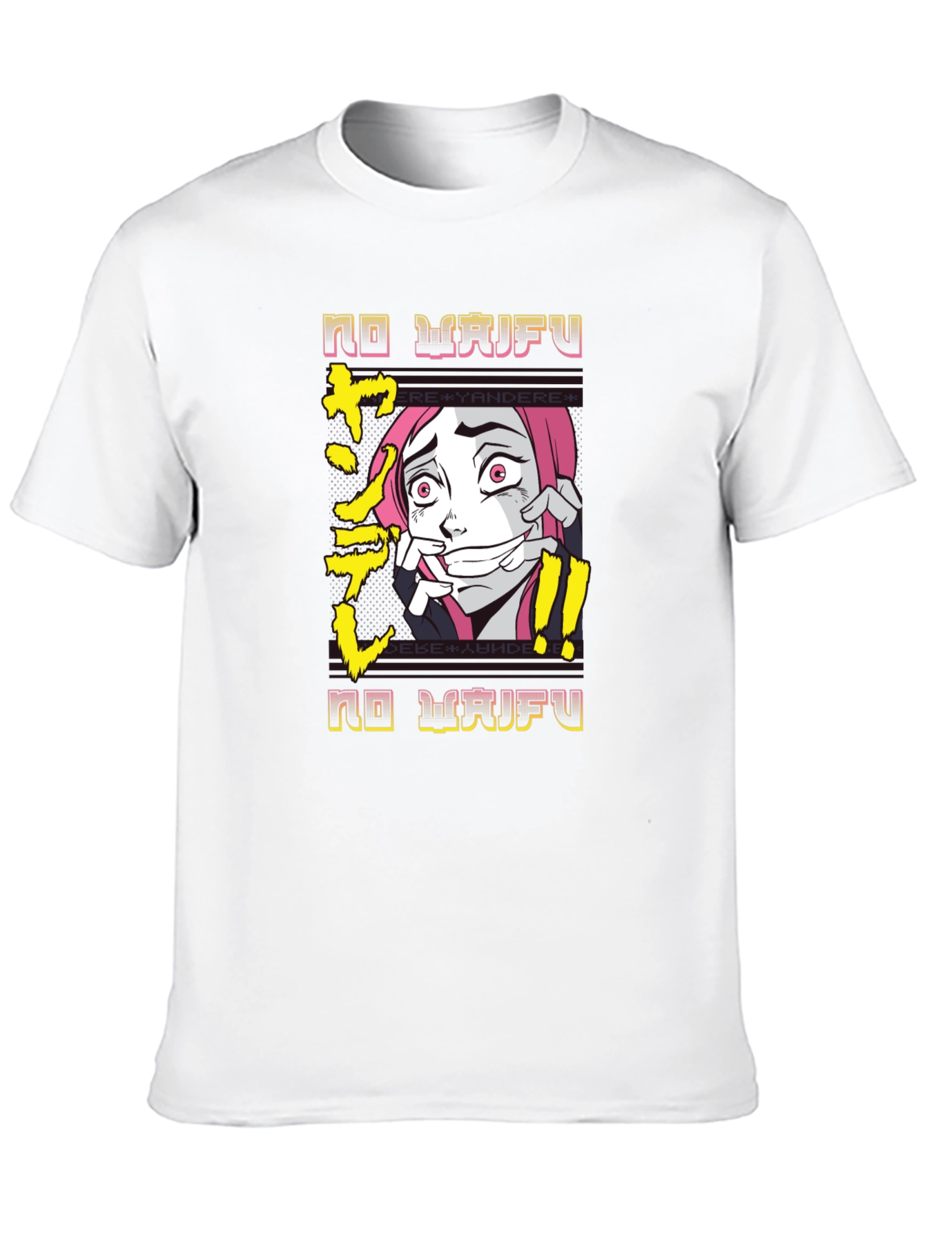 No Waifu Yandere Anime Black T-Shirt