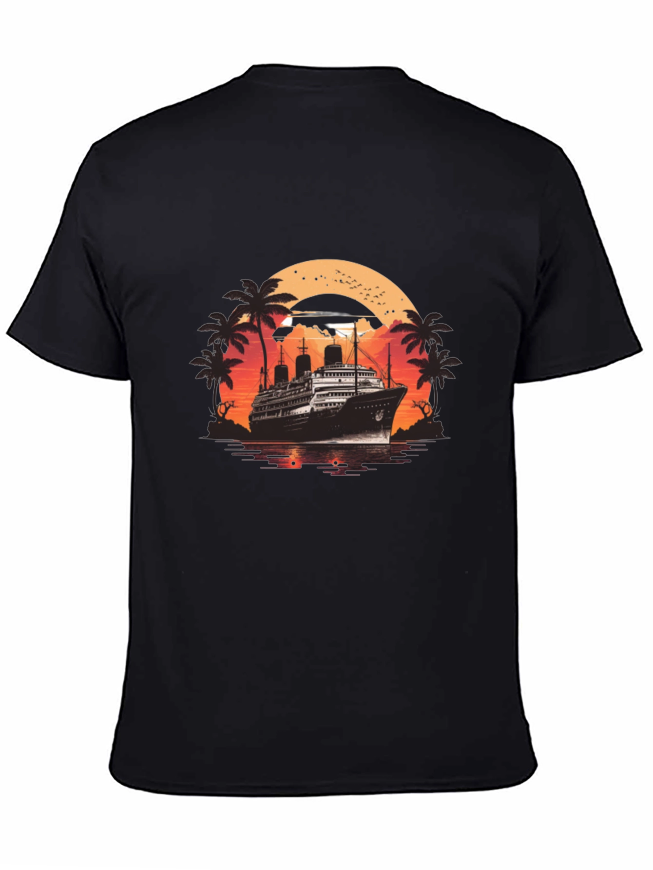 Sunset Cruise Graphic Tee - Black