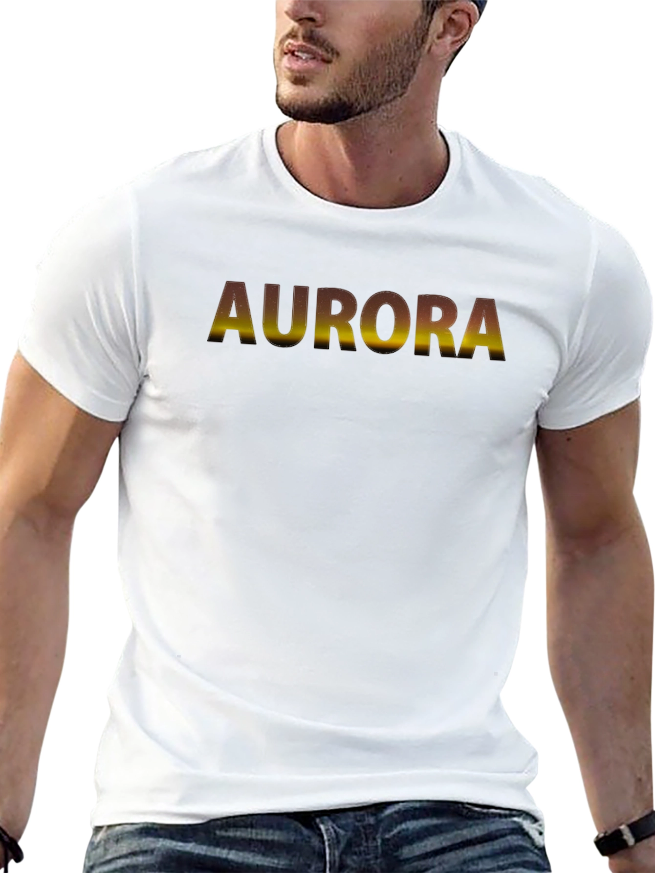 Aurora Graphic Black T-Shirt