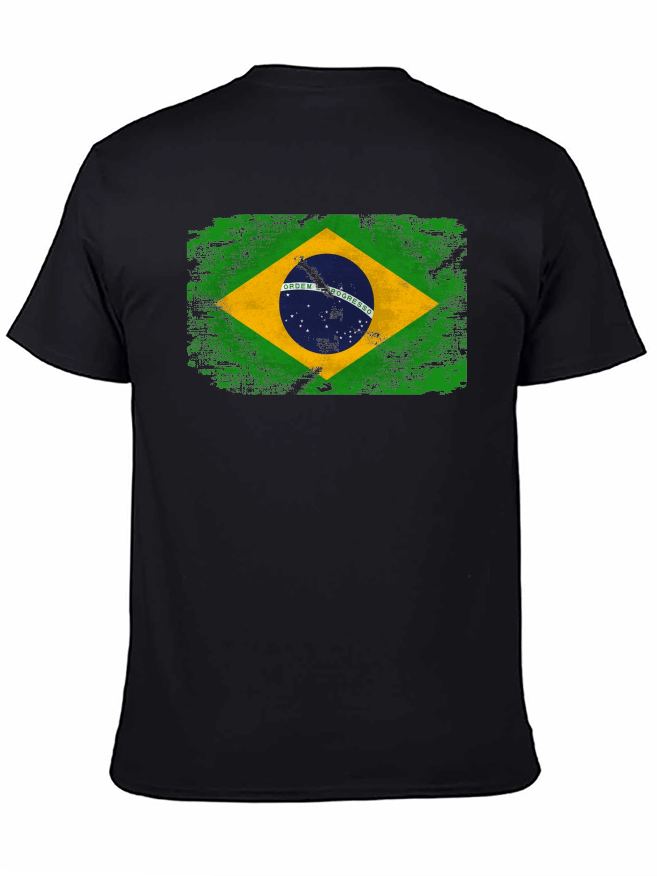 Brazil Flag Graphic T-Shirt - Black