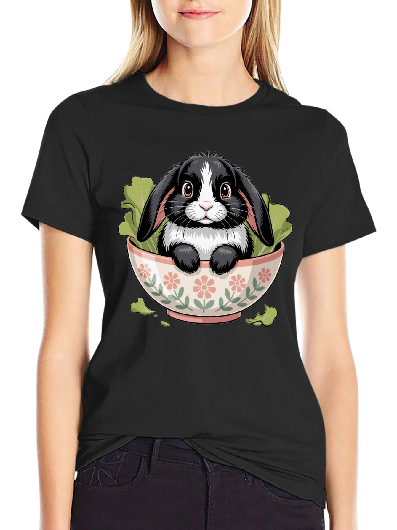 Bunny in Bowl Graphic Tee