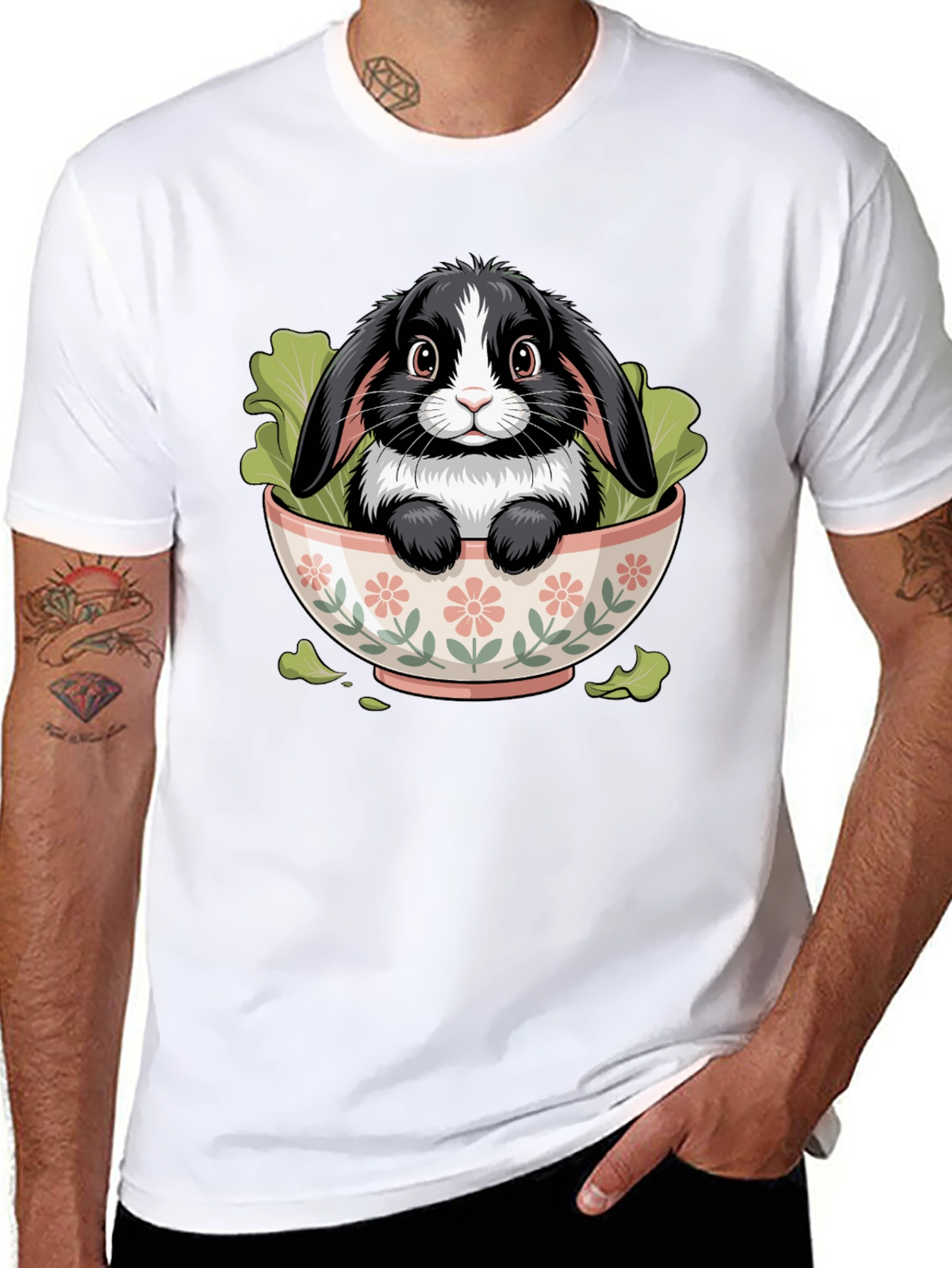 Bunny in Bowl Graphic Tee