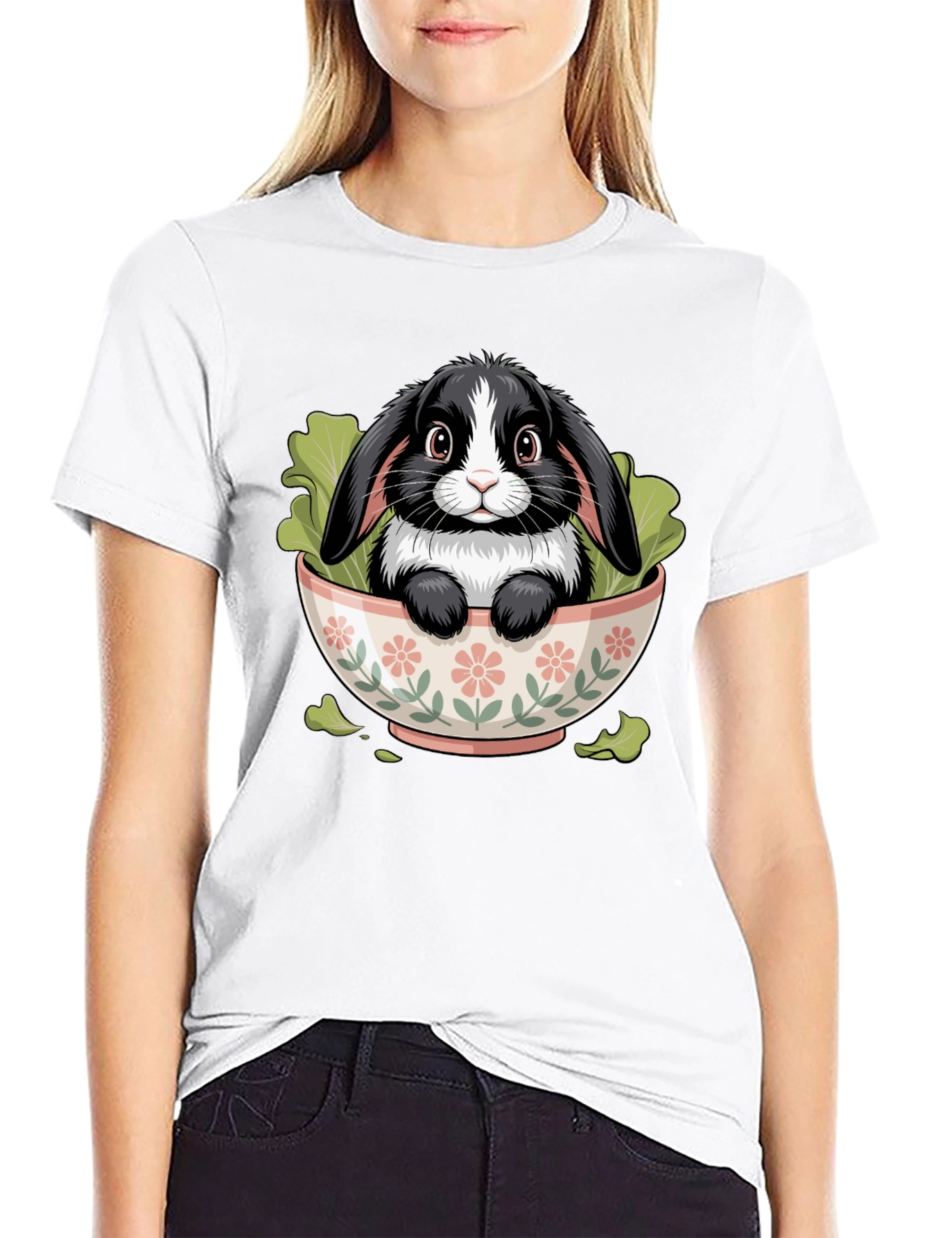 Bunny in Bowl Graphic Tee