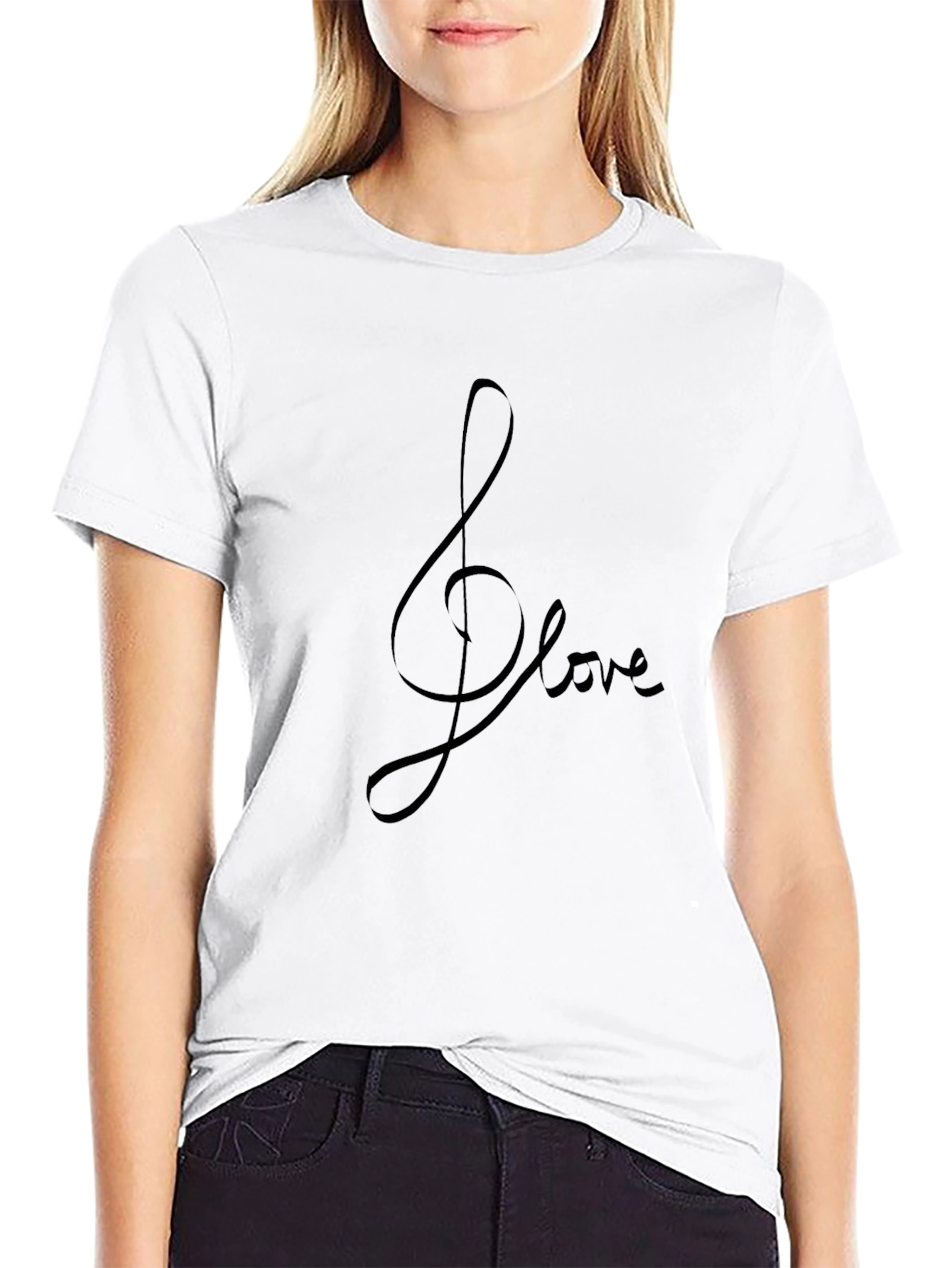 Musical Love Tee - Stylish Black T-Shirt
