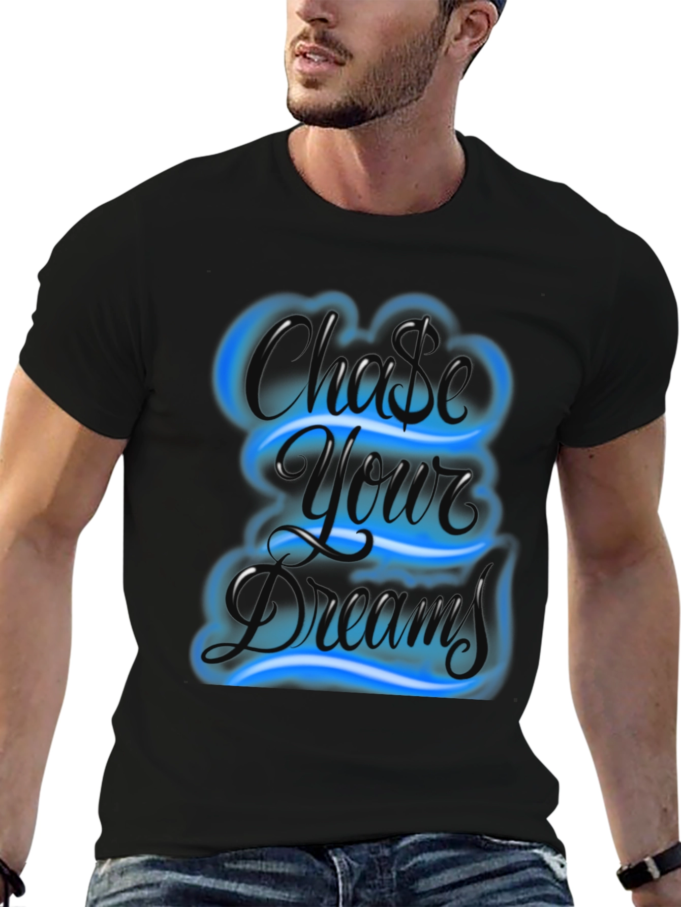 Chase Your Dreams Graphic Tee - Black