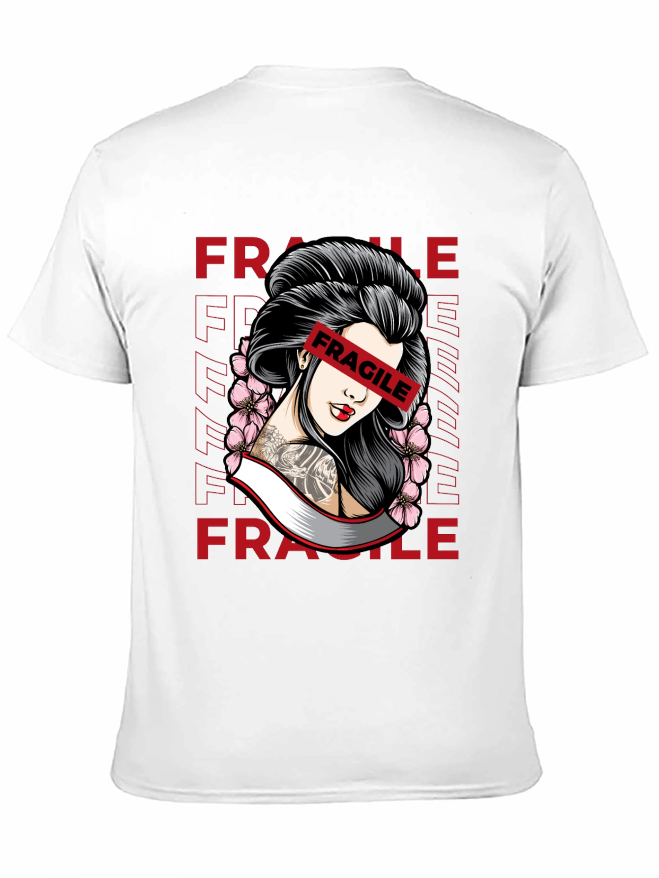 Fragile Geisha Graphic Tee - Trendy Streetwear Shirt