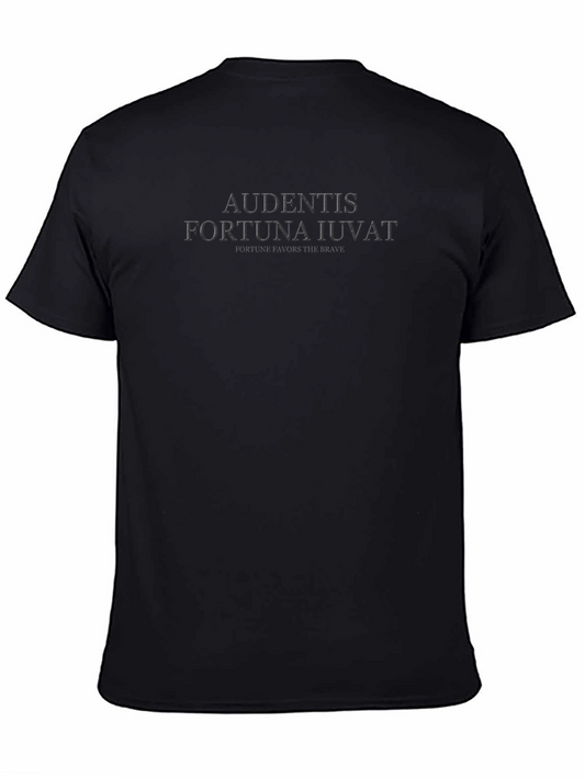 Audentes Fortuna Iuvat Mens Black T-Shirt