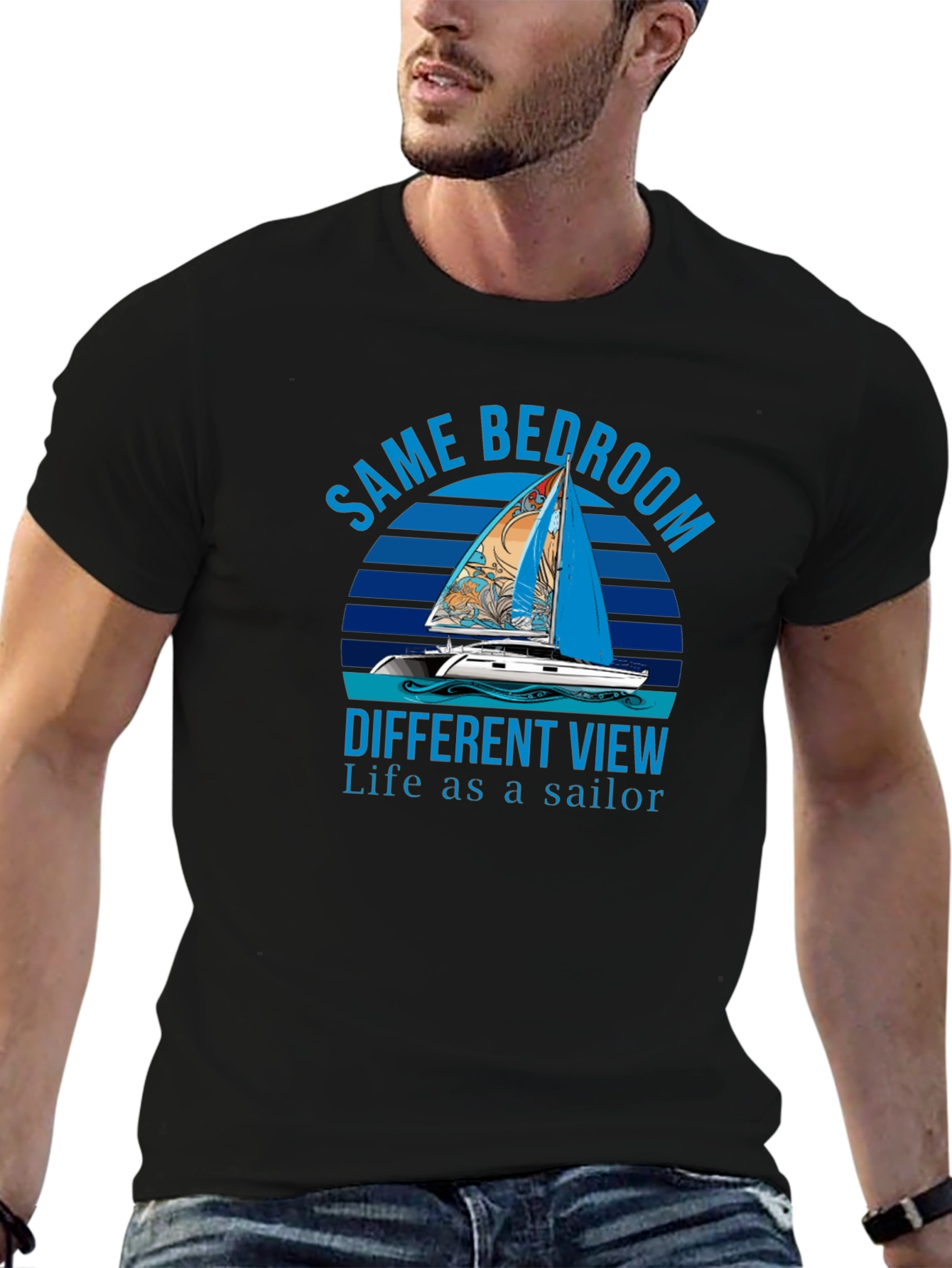 Same Bedroom Different View Sailor T-Shirt