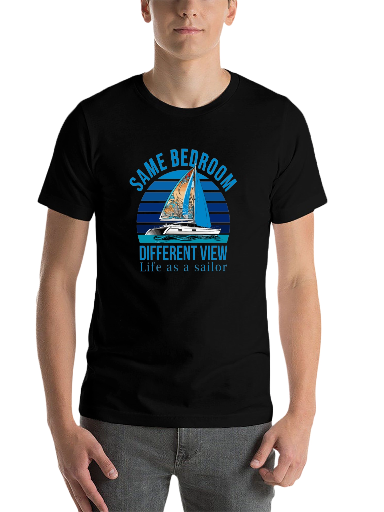 Same Bedroom Different View Sailor T-Shirt