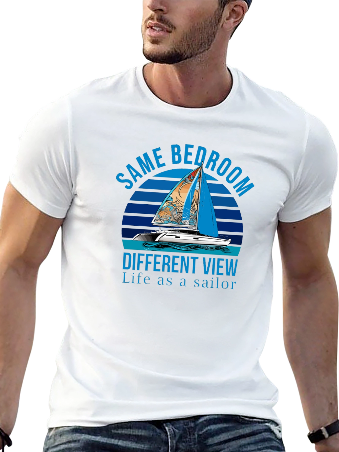 Same Bedroom Different View Sailor T-Shirt