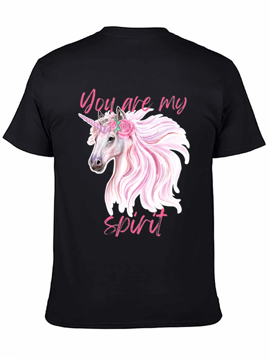 Unicorn Spirit T-Shirt - Cute Pink Unicorn Design