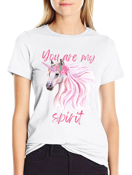 Unicorn Spirit T-Shirt - Cute Pink Unicorn Design