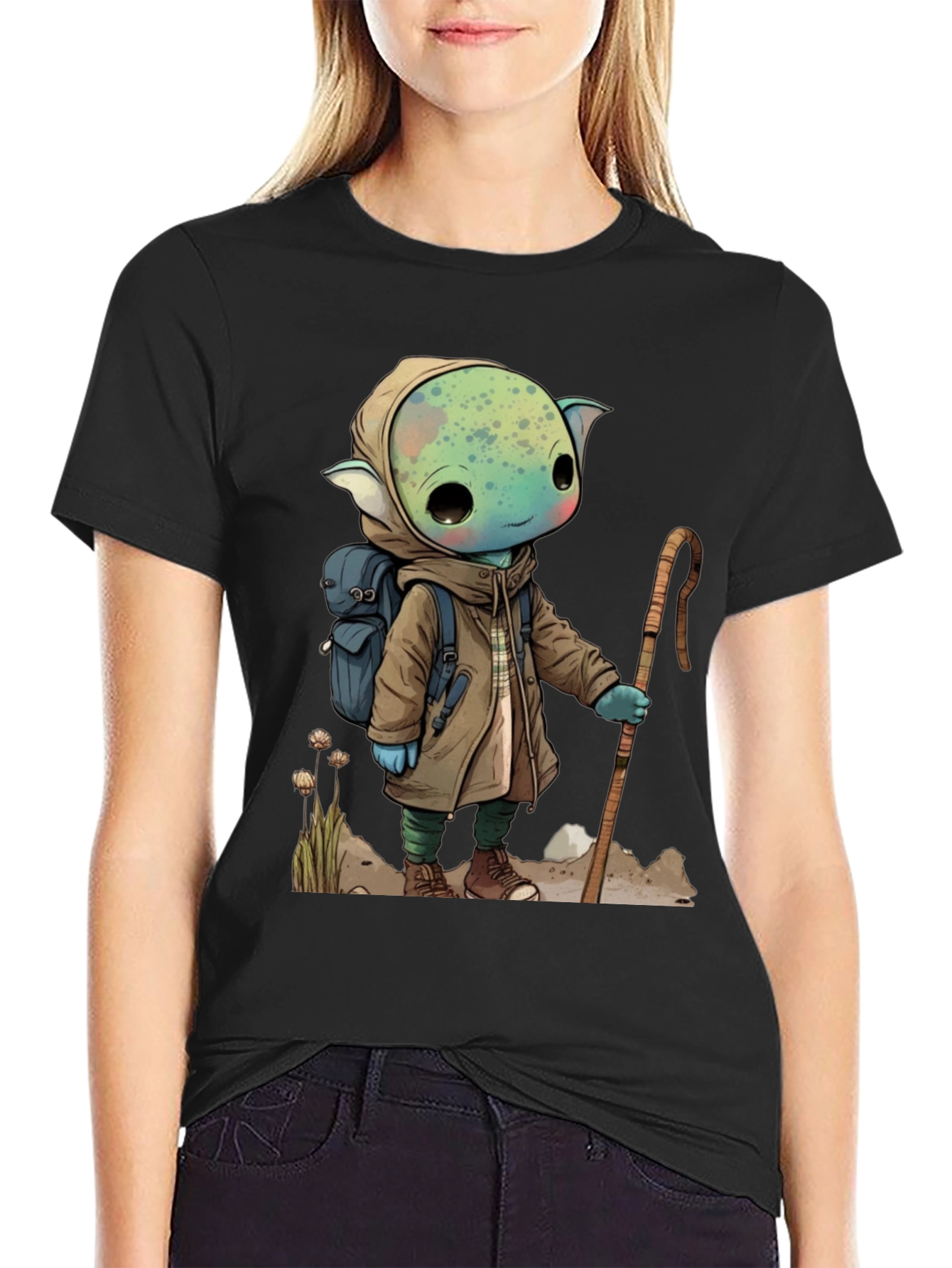 Cartoon Adventurer Graphic Tee