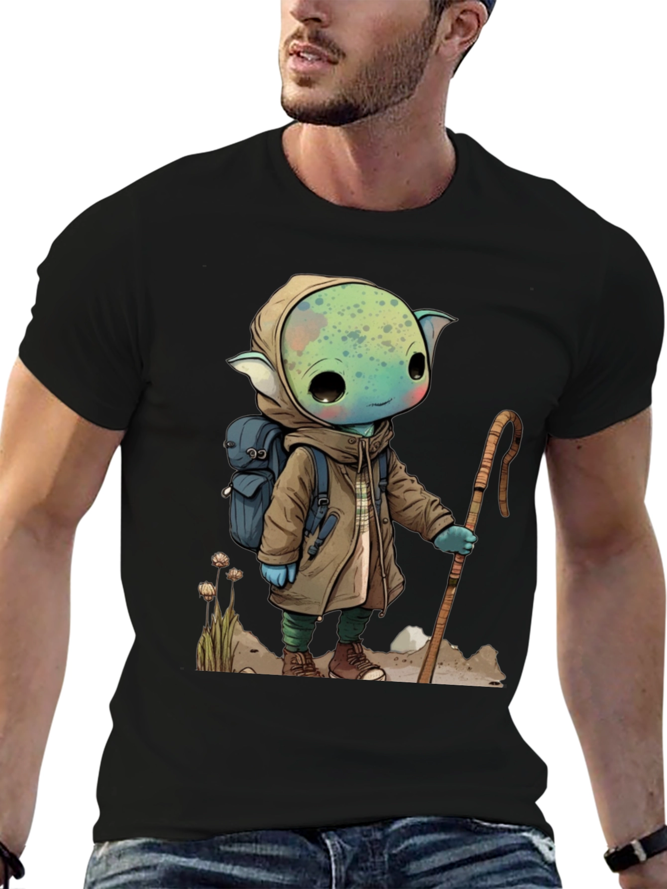 Cartoon Adventurer Graphic Tee