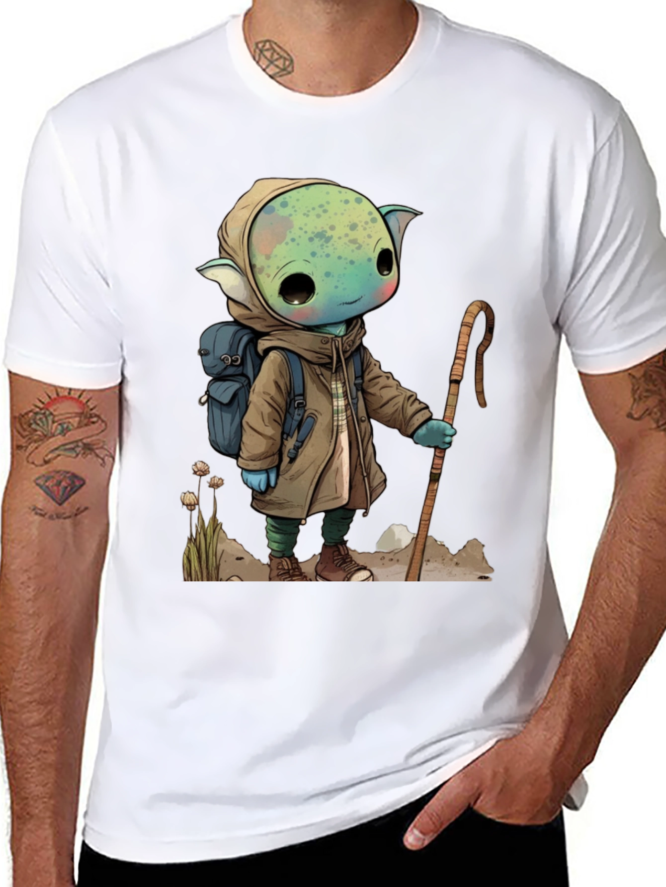 Cartoon Adventurer Graphic Tee
