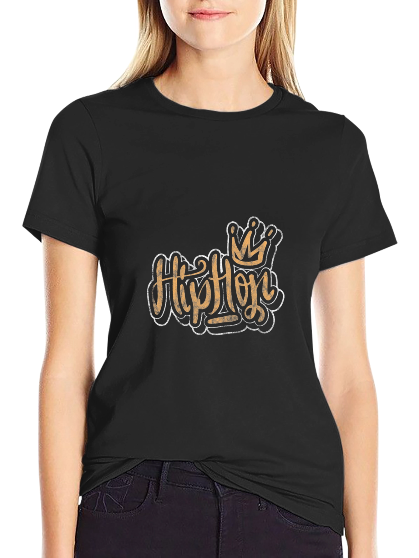 Hip Hop Crown Black T-Shirt