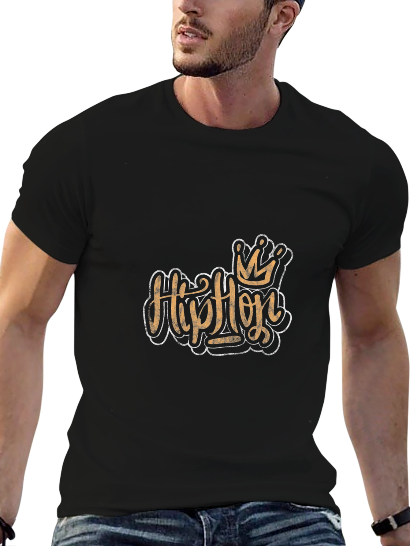 Hip Hop Crown Black T-Shirt