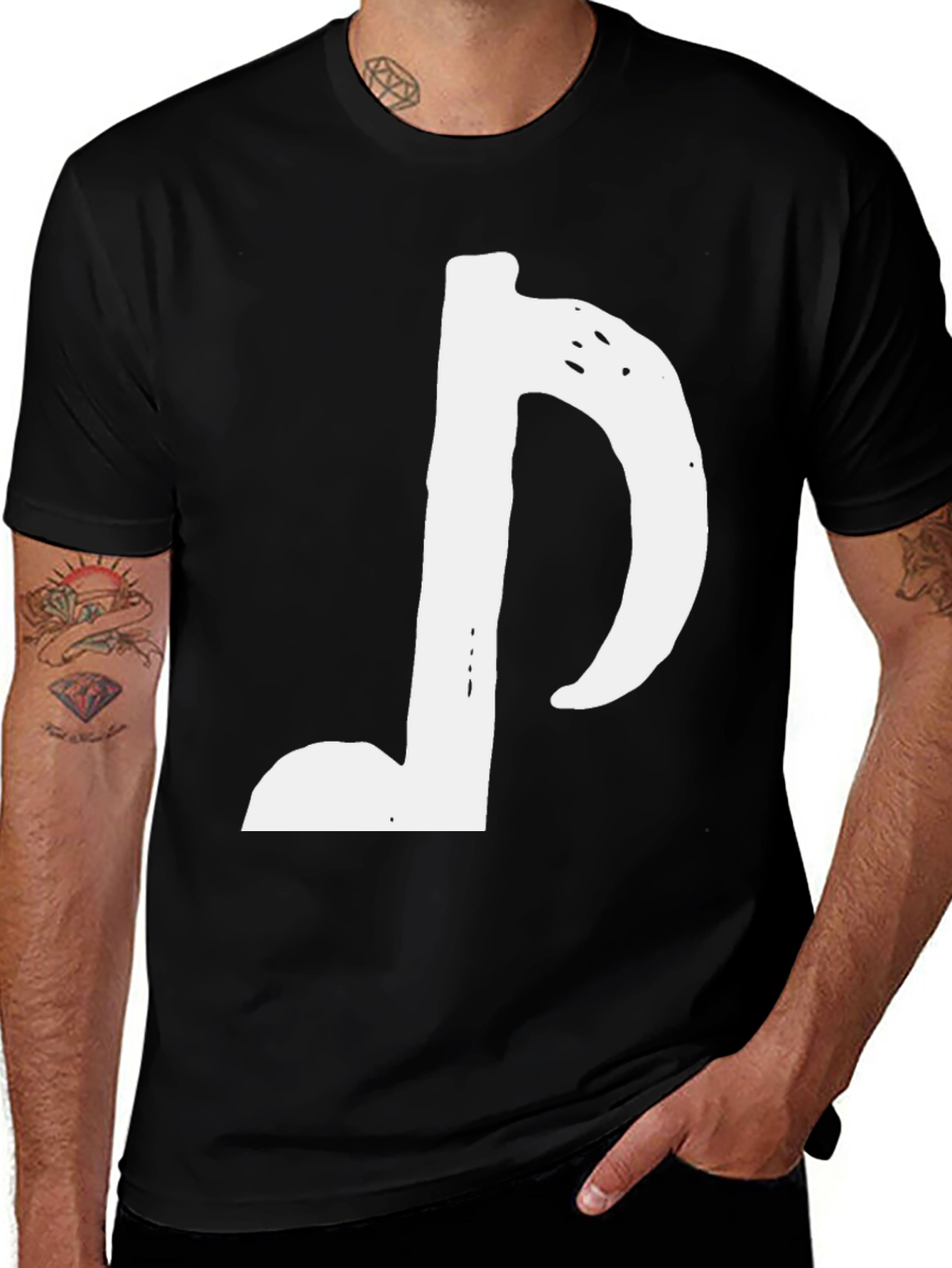 Musical Note Black T-Shirt