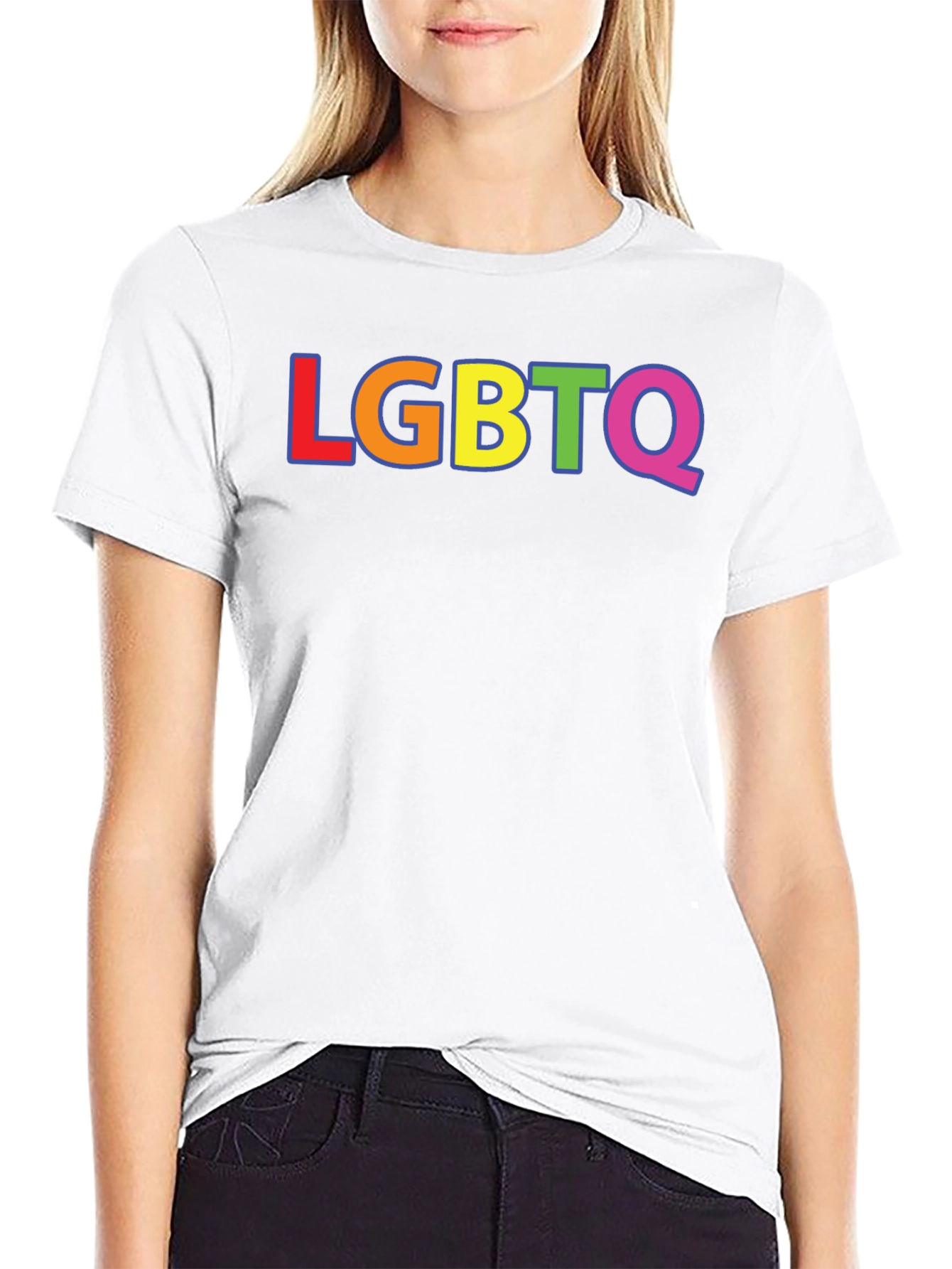 LGBTQ Pride Rainbow T-Shirt - Black Short Sleeve