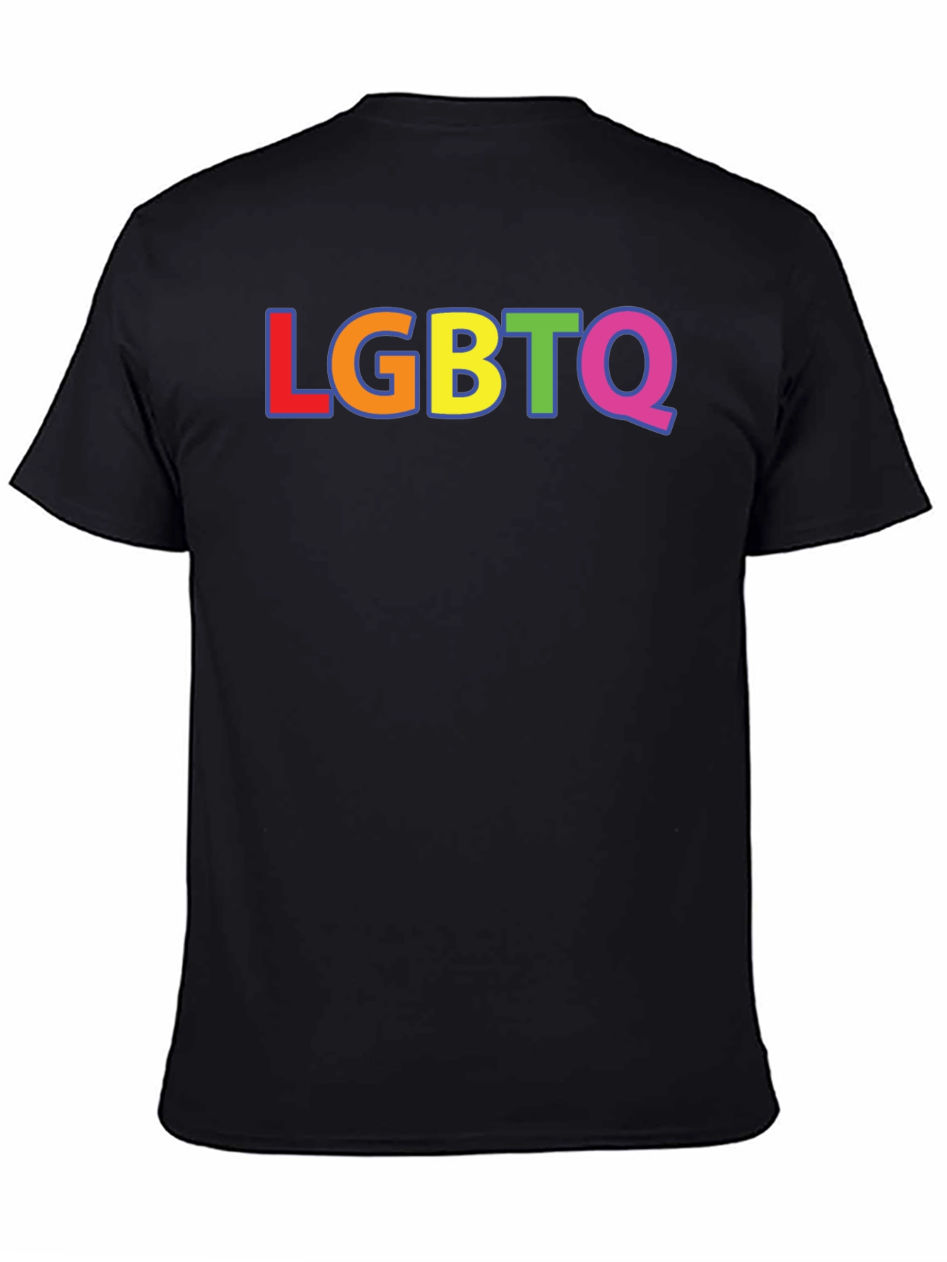 LGBTQ Pride Rainbow T-Shirt - Black Short Sleeve