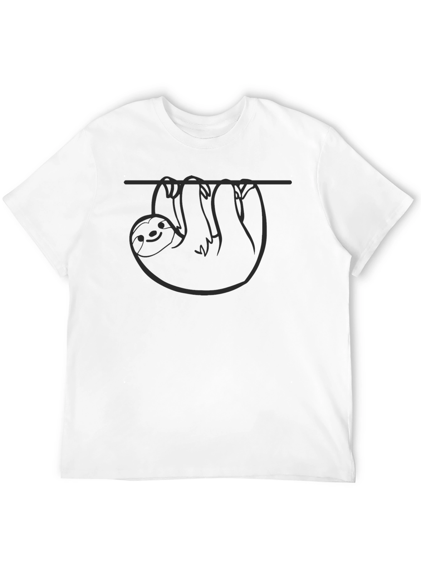 Sloth Hang Loose Black Graphic Tee