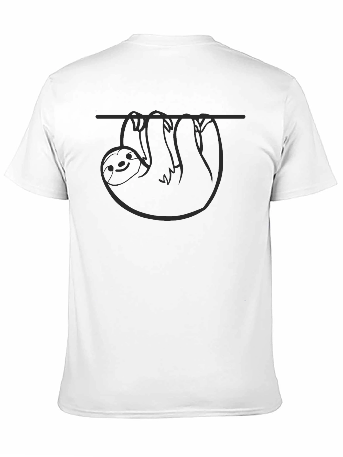 Sloth Hang Loose Black Graphic Tee