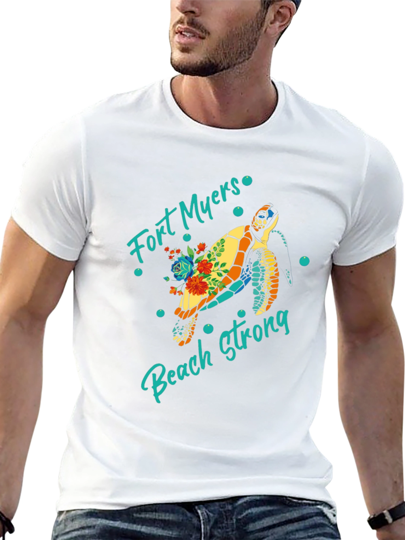 Fort Myers Beach Strong Turtle Graphic Tee